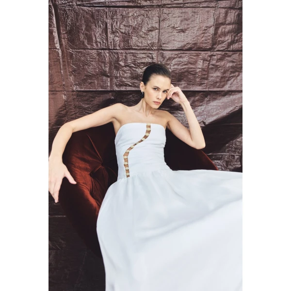 Shona Joy Effie Strapless Cut Out Maxi Dress - Shona Joy Dresses - Australian Designer Fashion at Coveti