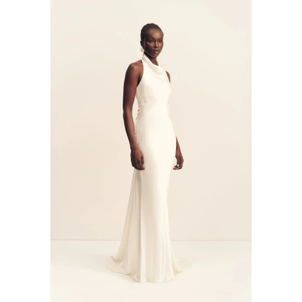Shona Joy La Lune High Cowl Open Back Gown - Shona Joy Dresses - Australian Designer Fashion at Coveti