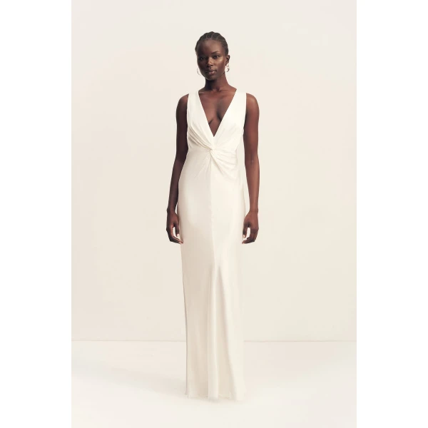 Shona Joy La Lune Low Twist Maxi Dress - Shona Joy Dresses - Australian Designer Fashion at Coveti