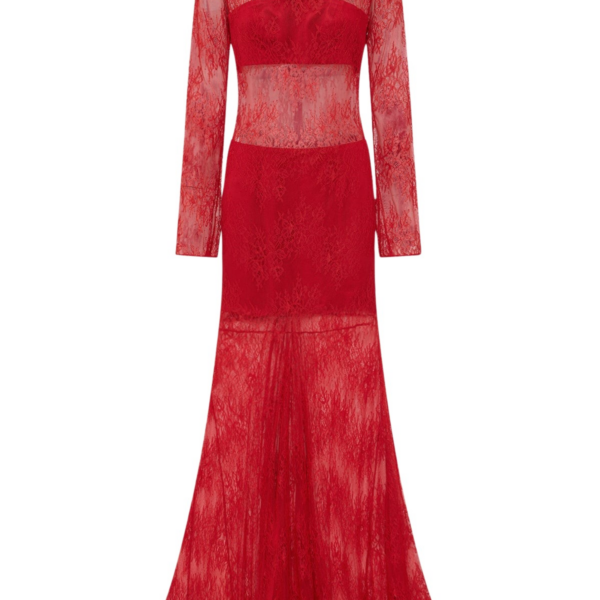 Shona Joy Labyrinth Lace High Neck Maxi Dress - Shona Joy Dresses - Australian Designer Fashion at Coveti