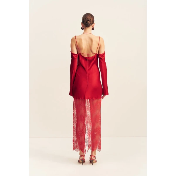 Shona Joy Labyrinth Lace Off Shoulder Maxi Dress - Shona Joy Dresses - Australian Designer Fashion at Coveti