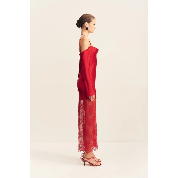 Shona Joy Labyrinth Lace Off Shoulder Maxi Dress - Shona Joy Dresses - Australian Designer Fashion at Coveti
