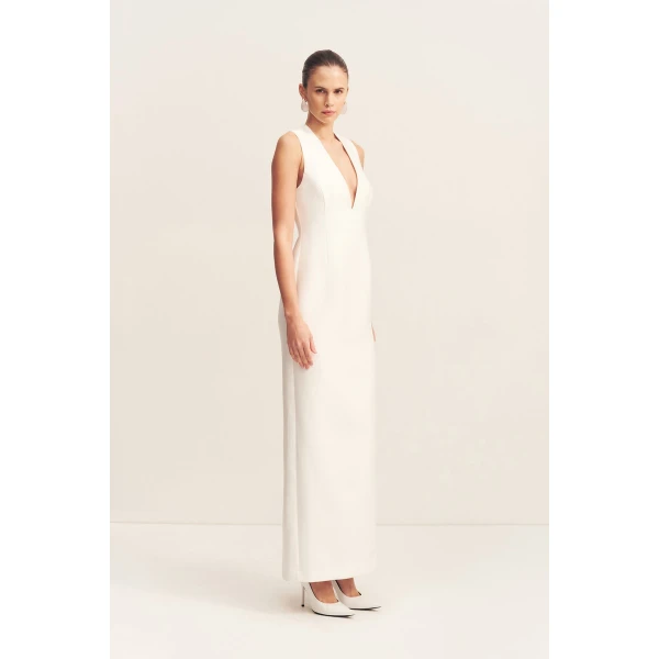 Shona Joy Otis Plunged Fitted Maxi Dress - Shona Joy Dresses - Australian Designer Fashion at Coveti