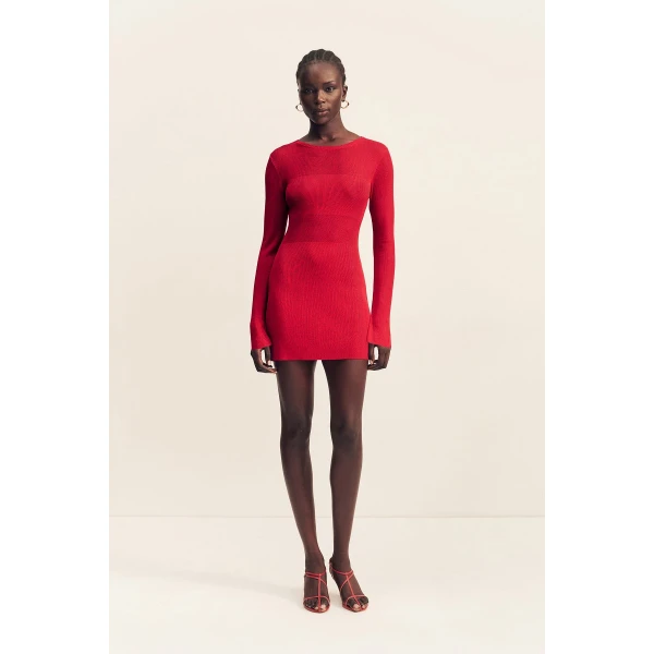 Shona Joy Rohe Long Sleeve Mini Dress - Shona Joy Dresses - Australian Designer Fashion at Coveti