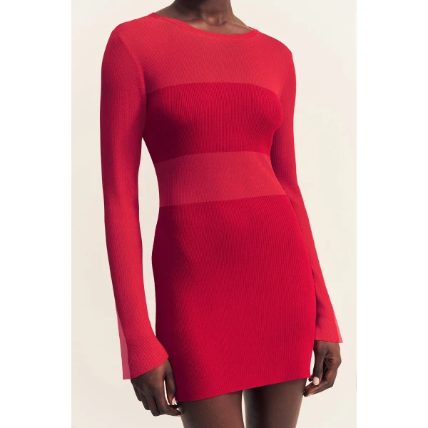 Shona Joy Rohe Long Sleeve Mini Dress - Shona Joy Dresses - Australian Designer Fashion at Coveti