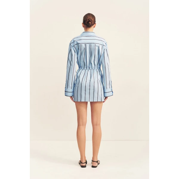 Shona Joy Saxon Draped Shirt Mini Dress - Shona Joy Dresses - Australian Designer Fashion at Coveti