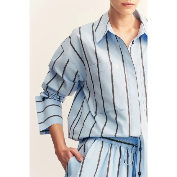 Shona Joy Saxon Oversized Shirt - Shona Joy Tops - Australian Designer Fashion at Coveti