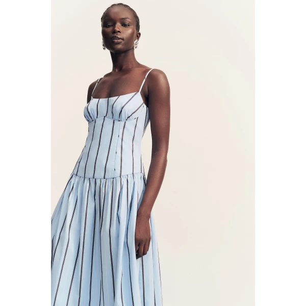 Shona Joy Saxon Panelled Bustier Maxi Dress - Shona Joy Dresses - Australian Designer Fashion at Coveti
