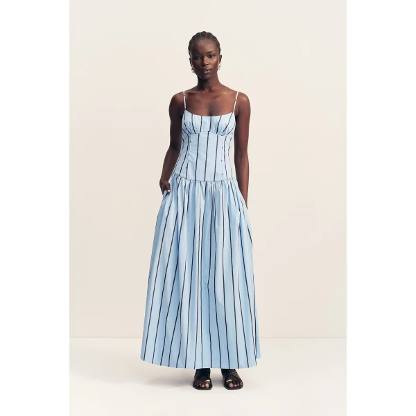 Shona Joy Saxon Panelled Bustier Maxi Dress - Shona Joy Dresses - Australian Designer Fashion at Coveti