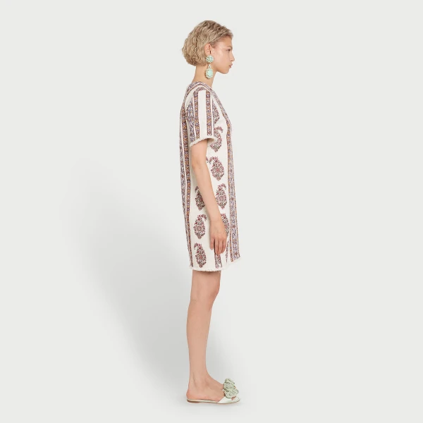 Giambattista Valli Short Ivory Embroidered Paisley Bouclé Dress - Giambattista Valli Dresses - Romantic Couture - Shop at Coveti