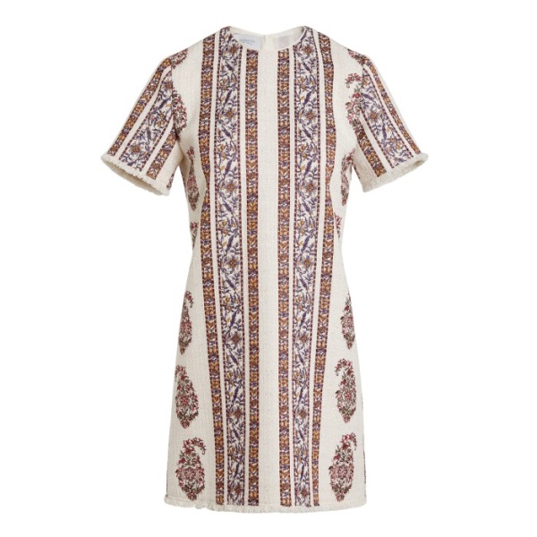 Giambattista Valli Short Ivory Embroidered Paisley Bouclé Dress - Giambattista Valli Dresses - Romantic Couture - Shop at Coveti