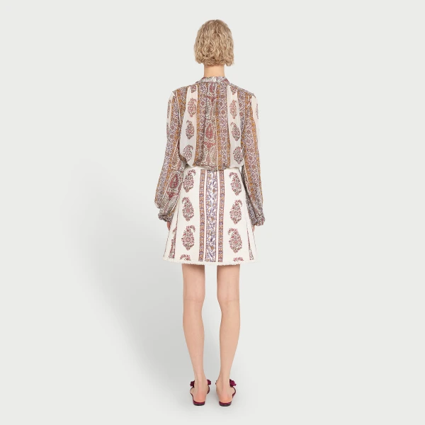 Giambattista Valli Short Ivory Paisley Bouclé Skirt - Giambattista Valli Skirts - Romantic Couture - Shop at Coveti