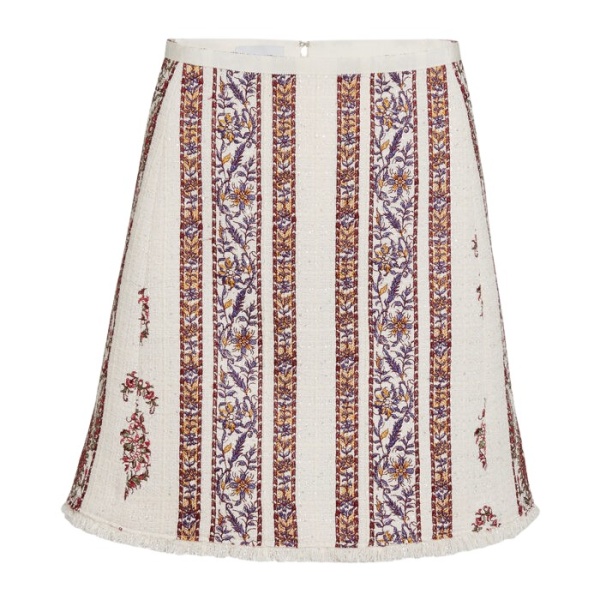 Giambattista Valli Short Ivory Paisley Bouclé Skirt - Giambattista Valli Skirts - Romantic Couture - Shop at Coveti