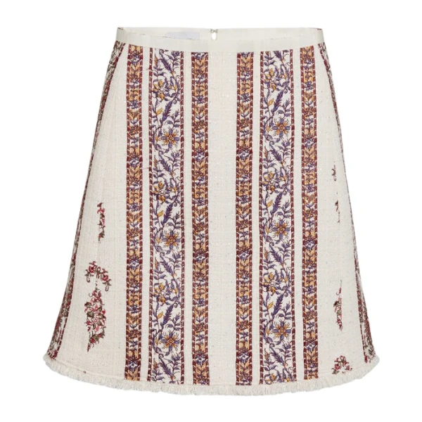 Giambattista Valli Short Ivory Paisley Bouclé Skirt - Giambattista Valli Skirts - Romantic Couture - Shop at Coveti