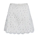 Giambattista Valli Short Ivory Skirt With Black Polka Dots In Bouclé - Giambattista Valli Skirts - Romantic Couture - Shop at Coveti