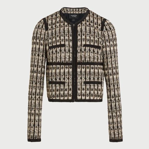 Giambattista Valli Short Optical Bouclé Jacket - Giambattista Valli Jackets - Romantic Couture - Shop at Coveti