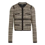 Giambattista Valli Short Optical Bouclé Jacket - Giambattista Valli Jackets - Romantic Couture - Shop at Coveti