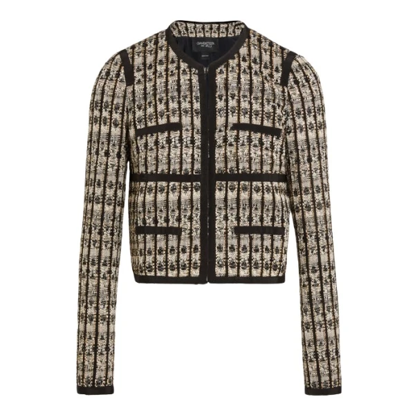 Giambattista Valli Short Optical Bouclé Jacket - Giambattista Valli Jackets - Romantic Couture - Shop at Coveti