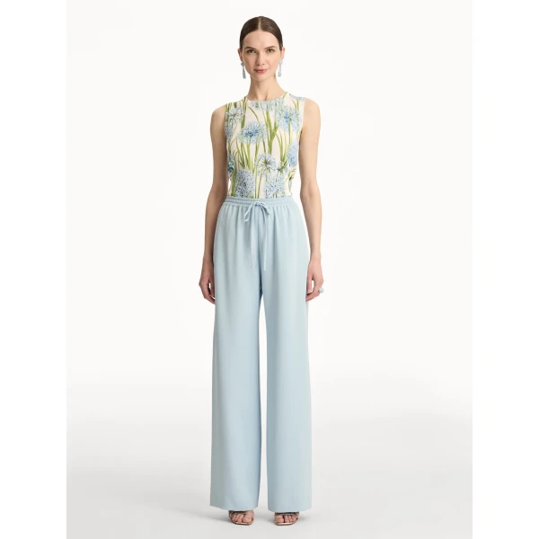 Oscar de la Renta Silk Georgette Drawstring Pant - Oscar de la Renta Pants - American Couture - Shop at Coveti