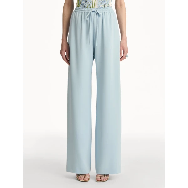 Oscar de la Renta Silk Georgette Drawstring Pant - Oscar de la Renta Pants - American Couture - Shop at Coveti