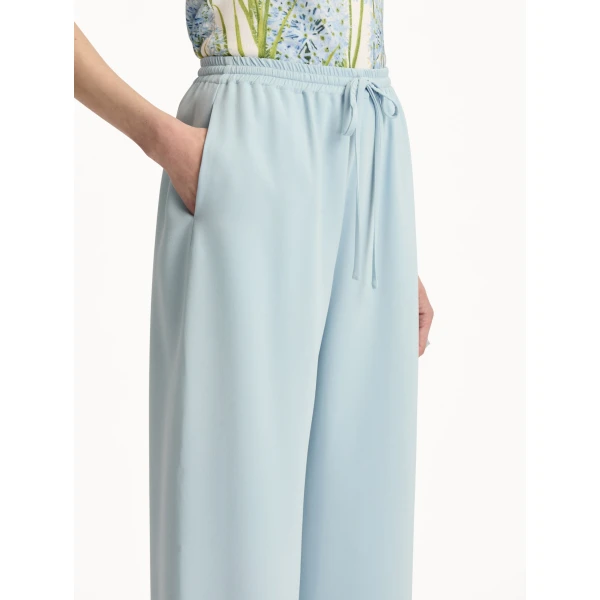 Oscar de la Renta Silk Georgette Drawstring Pant - Oscar de la Renta Pants - American Couture - Shop at Coveti