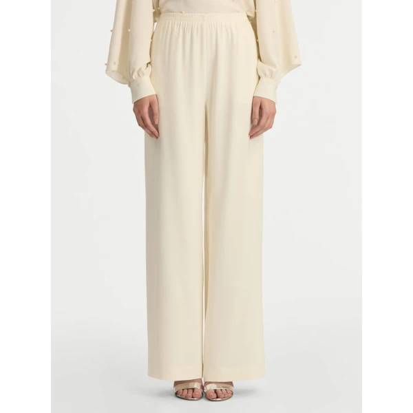 Oscar de la Renta Silk Georgette Wide Leg Pant - Oscar de la Renta Pants - American Couture - Shop at Coveti