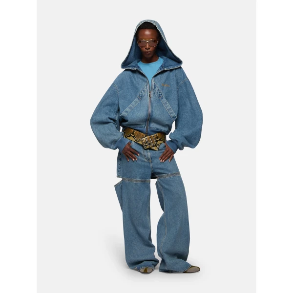 The Attico Sky Blue Bomber Jacket, view 2
