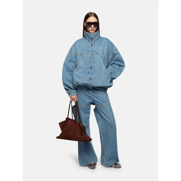 The Attico Sky Blue Bomber Jacket, view 2