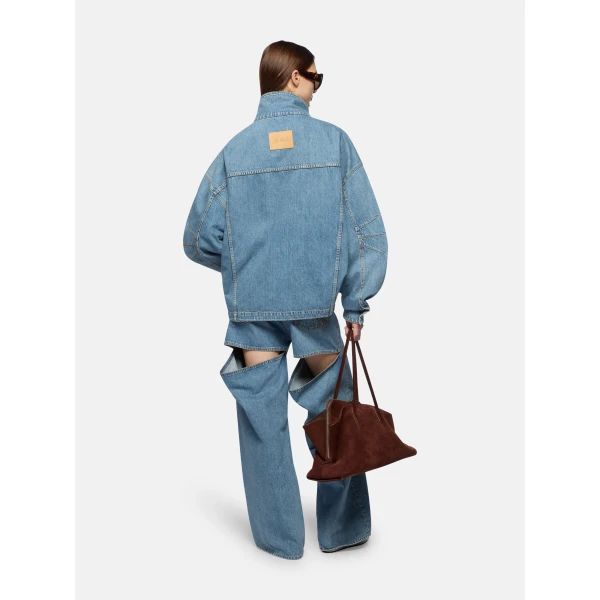 The Attico Sky Blue Bomber Jacket, view 3