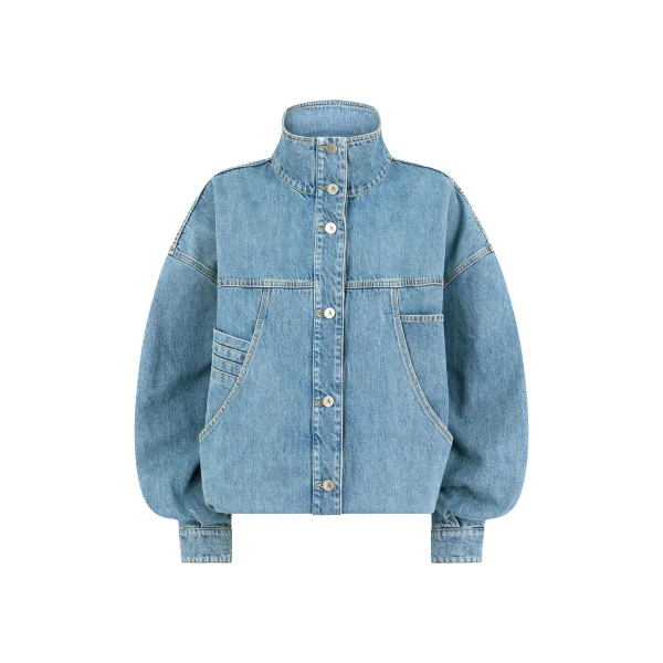 The Attico Sky Blue Bomber Jacket
