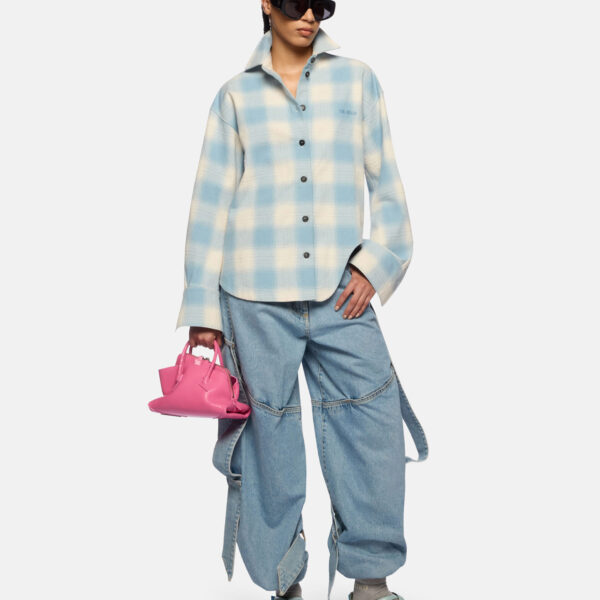 The Attico Sky Blue Long Pant - The Attico Pants - Designed by Gilda Ambrosio & Giorgia Tordini - Shop at Coveti