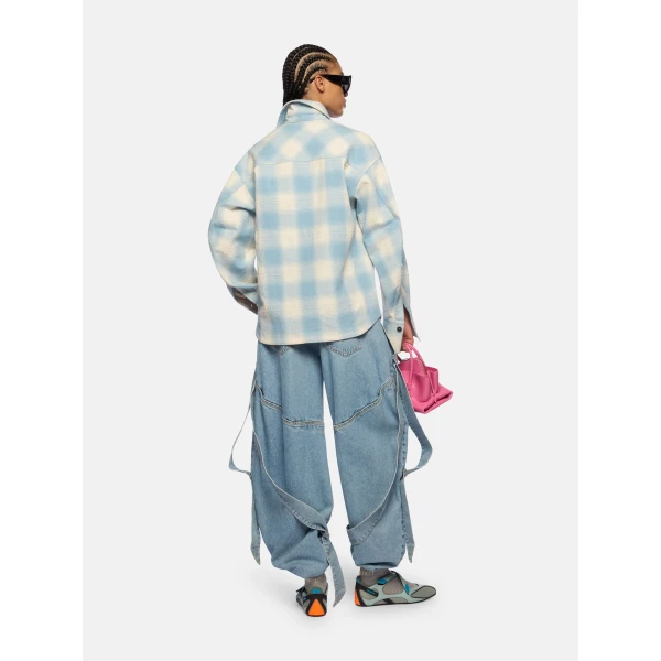 The Attico Sky Blue Long Pant, view 3