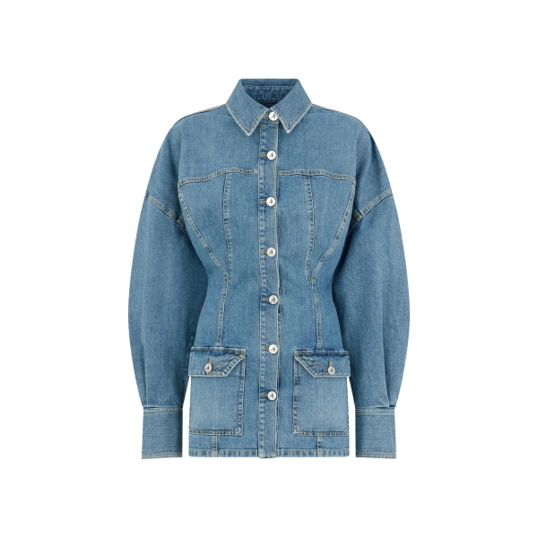 The Attico Sky Blue Mini Dress