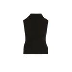 Oscar de la Renta Sleeveless Mock Neck Ribbed Pullover - Oscar de la Renta Knitwear - American Couture - Shop at Coveti