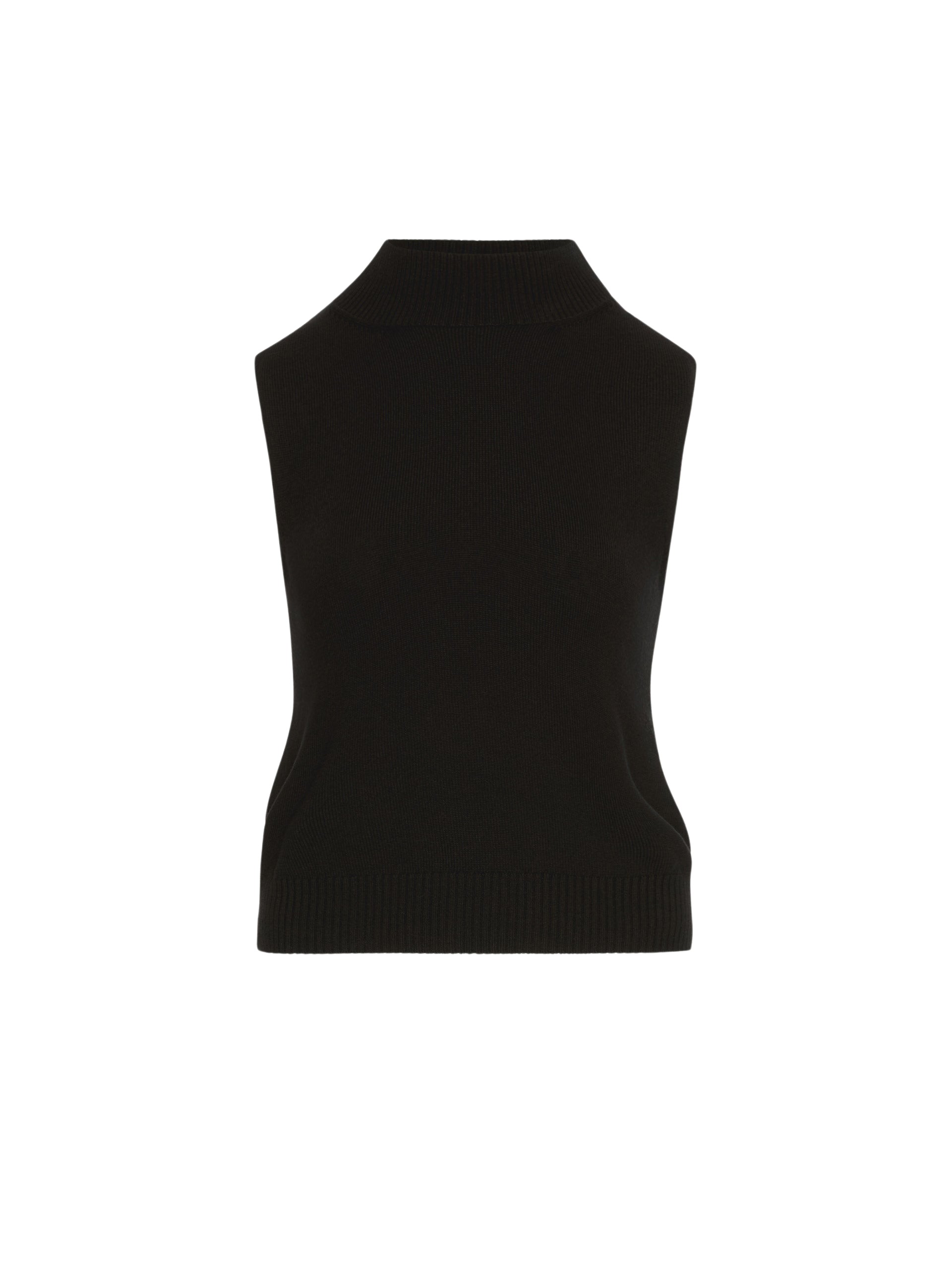 Oscar de la Renta Sleeveless Mock Neck Ribbed Pullover - Oscar de la Renta Knitwear - American Couture - Shop at Coveti