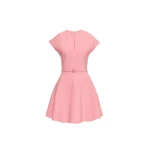 Oscar de la Renta Split Neck Wool Mini Dress - Oscar de la Renta Dresses - American Couture - Shop at Coveti
