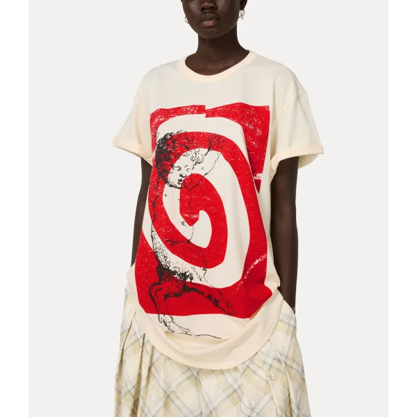 Vivienne Westwood Swirl Longline t-shirt - Vivienne Westwood Tops - Punk Luxury - Shop at Coveti