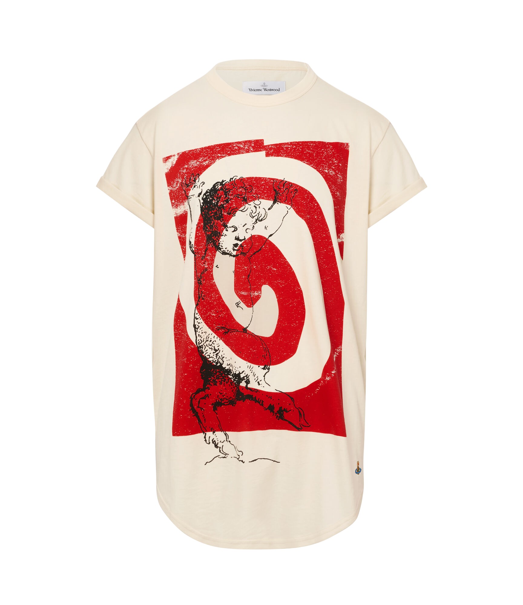 Vivienne Westwood Swirl Longline t-shirt - Vivienne Westwood Tops - Punk Luxury - Shop at Coveti