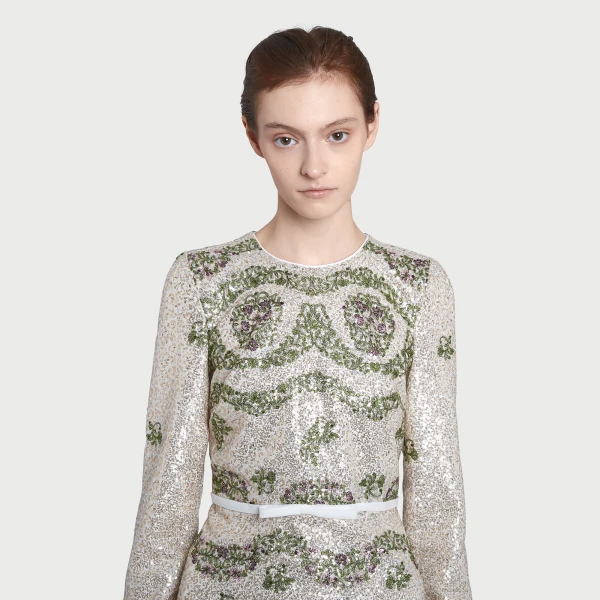 Giambattista Valli Tapistry Sequin-Embroidered Long Dress - Giambattista Valli Dresses - Romantic Couture - Shop at Coveti