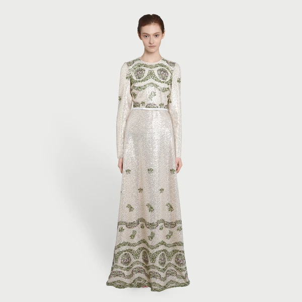 Giambattista Valli Tapistry Sequin-Embroidered Long Dress - Giambattista Valli Dresses - Romantic Couture - Shop at Coveti