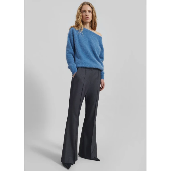 The Frankie Shop Almere Fuzzy Sweater – Cobalt, view 4