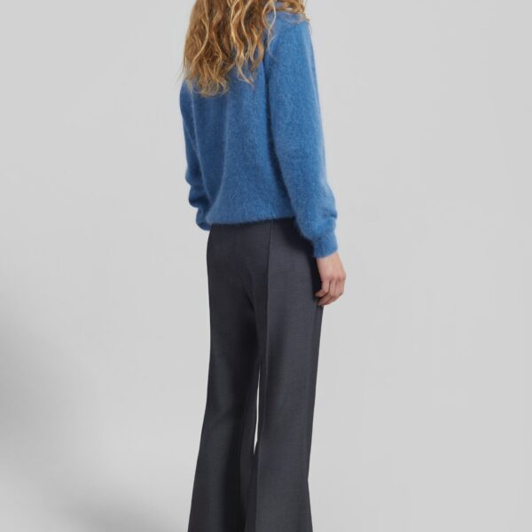 The Frankie Shop Almere Fuzzy Sweater - Cobalt - Oversized Minimalist Knitwear in Blue - Shop at Coveti