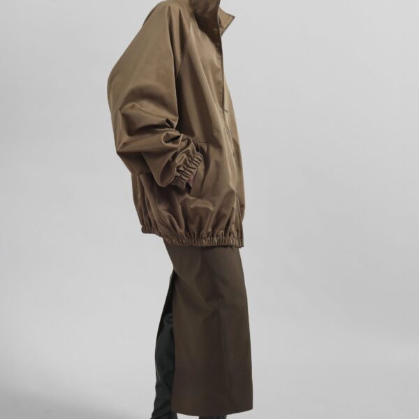 The Frankie Shop Alrose Midi Skirt - Mocha - Oversized Minimalist Skirts in Brown - Shop at Coveti