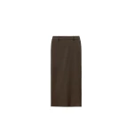 The Frankie Shop Alrose Midi Skirt - Mocha - Oversized Minimalist Skirts in Brown - Shop at Coveti