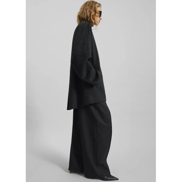 The Frankie Shop Altdorf Wool Coat – Charcoal, view 5