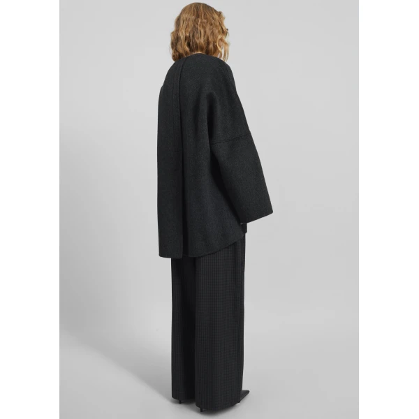 The Frankie Shop Altdorf Wool Coat – Charcoal, view 7