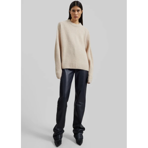 The Frankie Shop Amish Supplies Crewneck Sweater – Beige, view 2