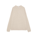 The Frankie Shop Amish Supplies Crewneck Sweater - Beige - Oversized Minimalist Knitwear in Beige - Shop at Coveti