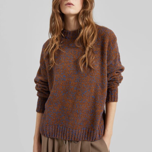 The Frankie Shop Amish Supplies Crewneck Sweater - Rustic - Oversized Minimalist Knitwear in Multicolour - Shop at Coveti