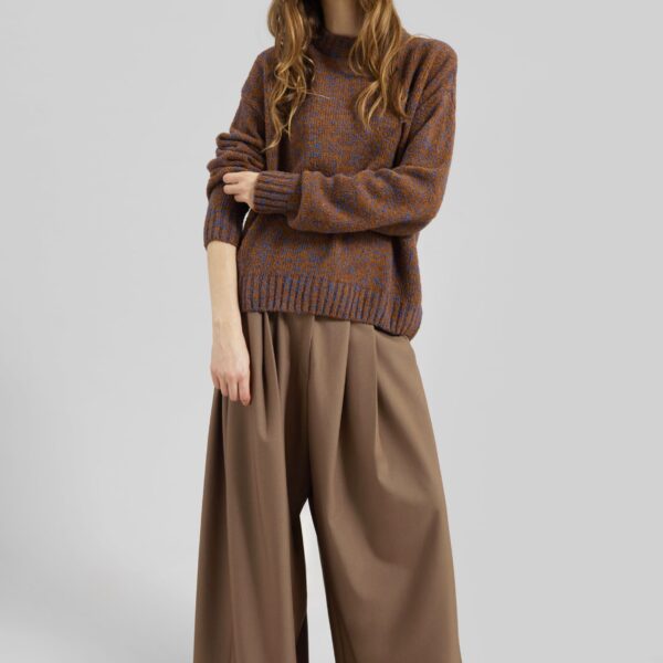 The Frankie Shop Amish Supplies Crewneck Sweater - Rustic - Oversized Minimalist Knitwear in Multicolour - Shop at Coveti